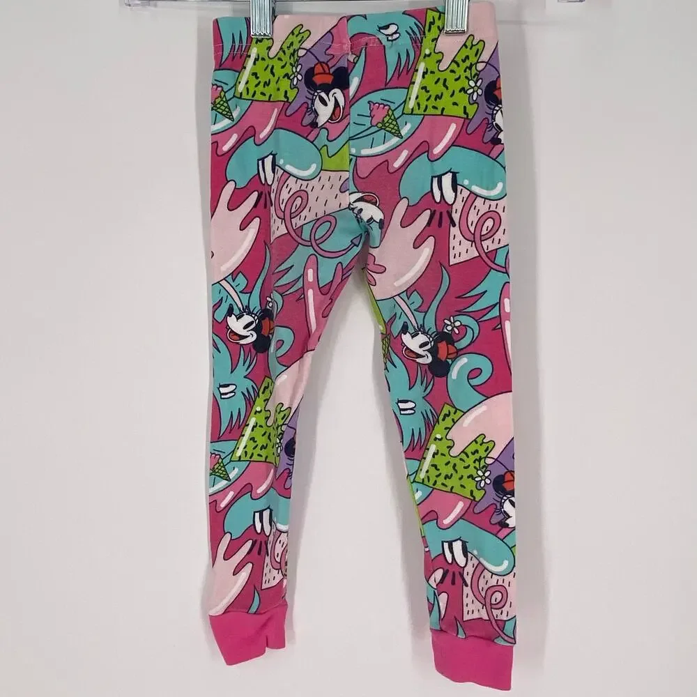 Disney x  Spotted Zebra Pajamas Girls‎ 4T Minnie Colorful Bright 2 Piece